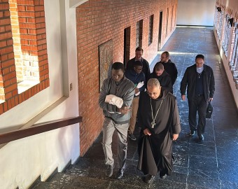 Visita padres da Guiné a Diocese