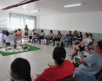 Oficina projeto educação ambiental Caritas Rosário Castro